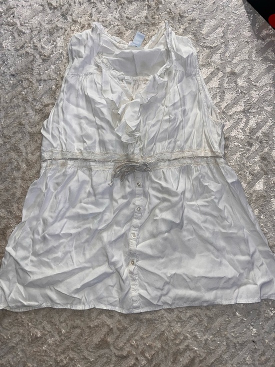 Motherhood Tops - Motherhood Ivory Maternity Top with Ruffle Trim